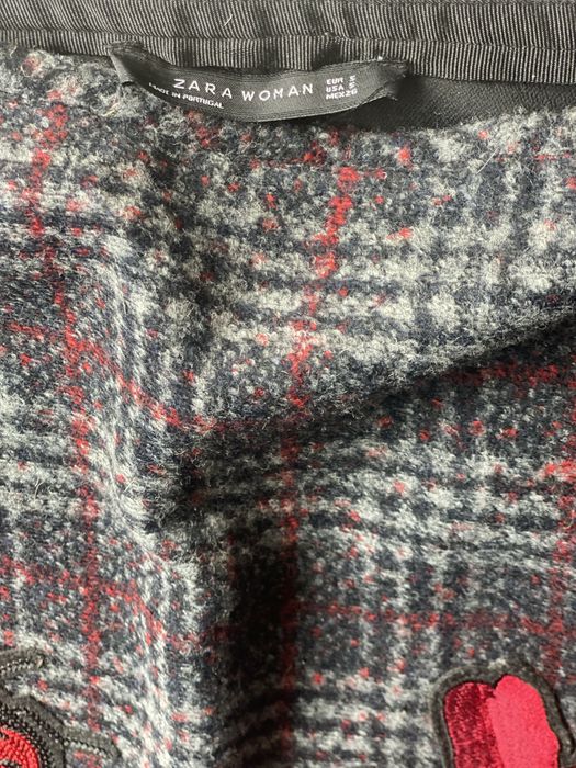 Fusta Zara S broderie si brau