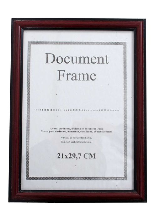 Рамка А4 для сертификата , со стеклом. Размер 21*29,7 см
