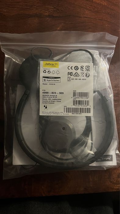 Слушалки с микрофон Jabra - Evolve 20 SE MS Stereo, черни