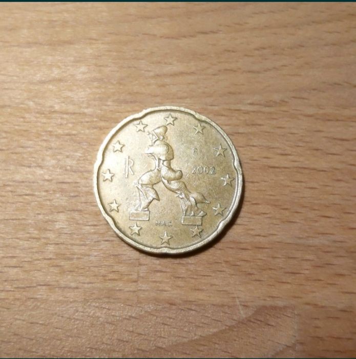 Monedă 20 CENT 2002 M.A.C. RAR 1.200 lei Negociabil