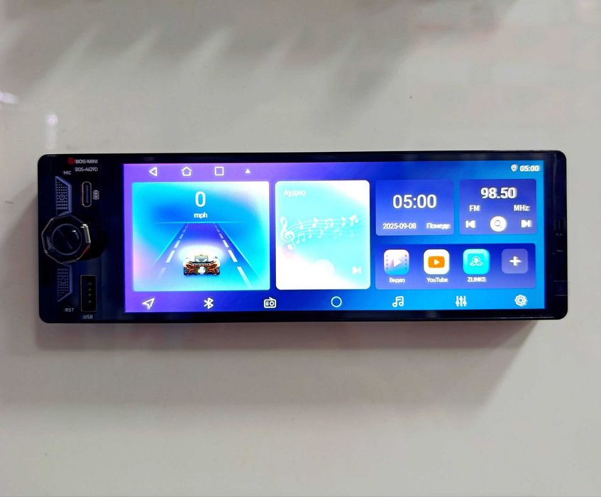 Monitor BOS-A629D — Android avtomag­nitola (1 DIN)