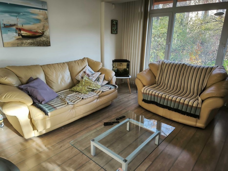 Два дивана. Кожена холова гарнитура