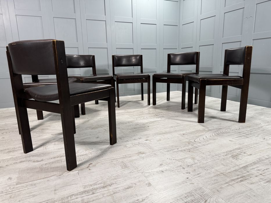 Винтидж трапезни столове - кожа Д1097