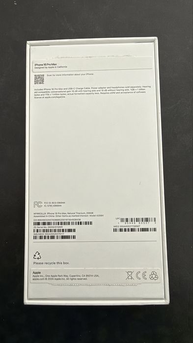 iPhone 16 Pro Max, Natural Titanium, 256 GB, Neverlocked
