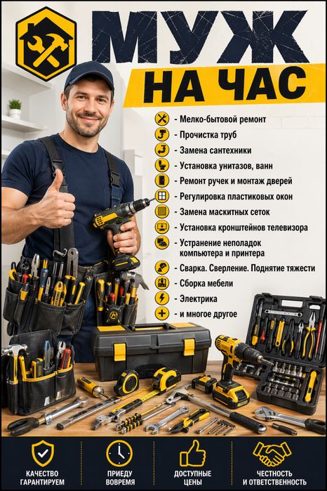 Муж на час. Ремонт. Монтаж