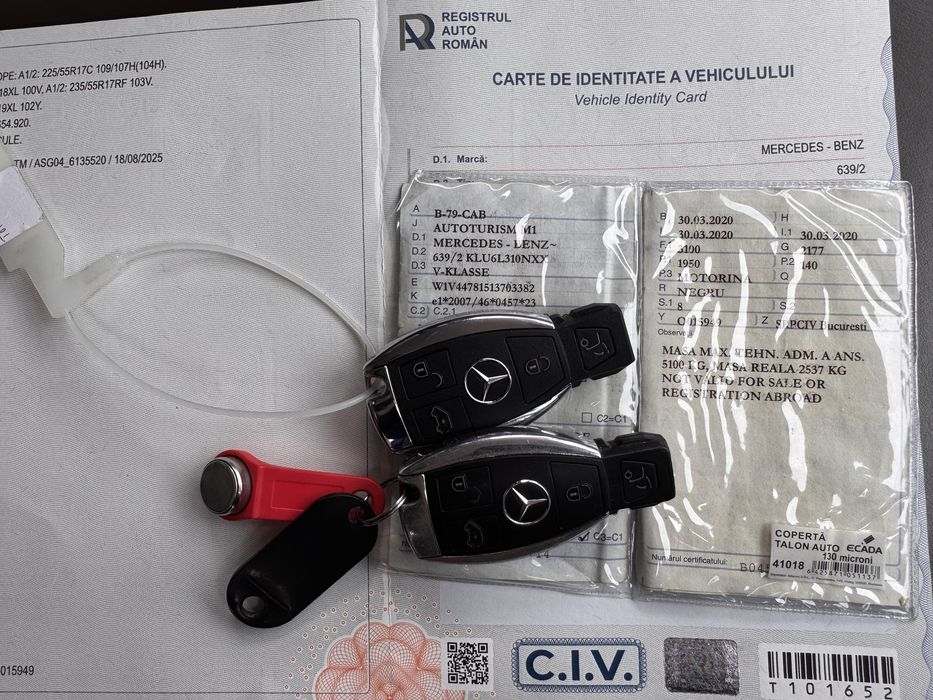 Mercedes V250cdi Extralung 7+1 2020 motor defect avariat