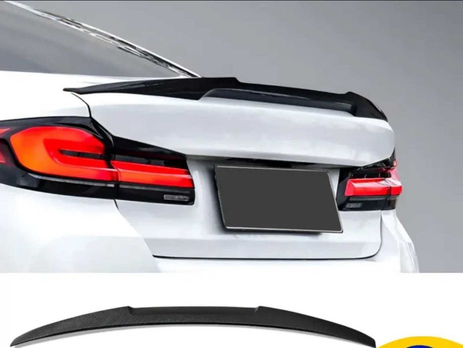 Лип спойлер за багажник на BMW 5 серия G30 (2018-2024), черен гланц