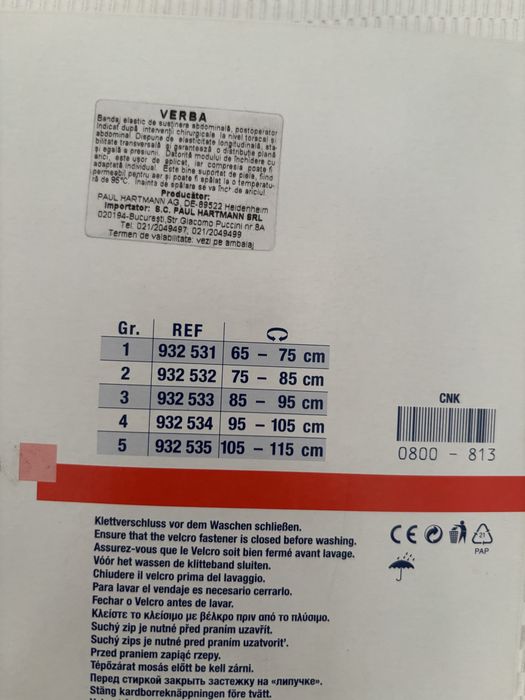 Centura elastica cu sustinere abdominala postoperatorie Verba