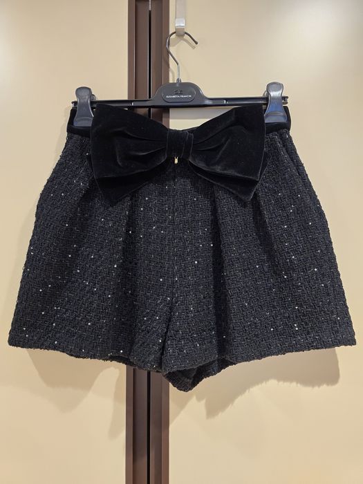 Elisabetta Franchi  tweed and velvet shorts
