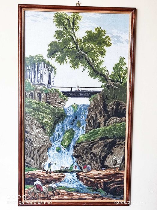 Ръчно ушит гоблен 34.5/63см