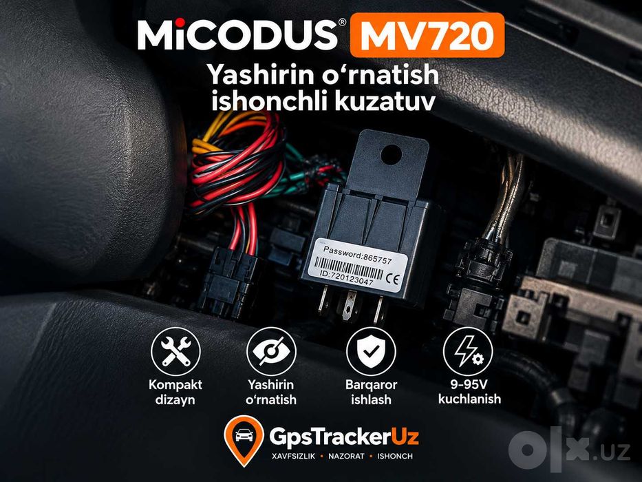 GPS-трекер MiCODUS MV720 (ishonchli hizmat Gps_Tracker_UZda!)