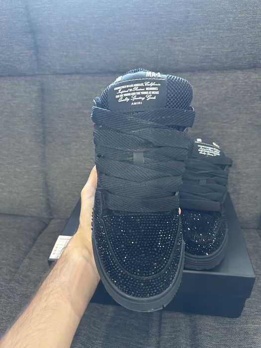 AMIRI MA1 Black Crystal Embellished