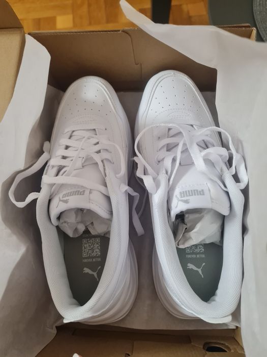 Pantofi sport Puma din piele ecologica Cilia Mode, Alb, 40,5