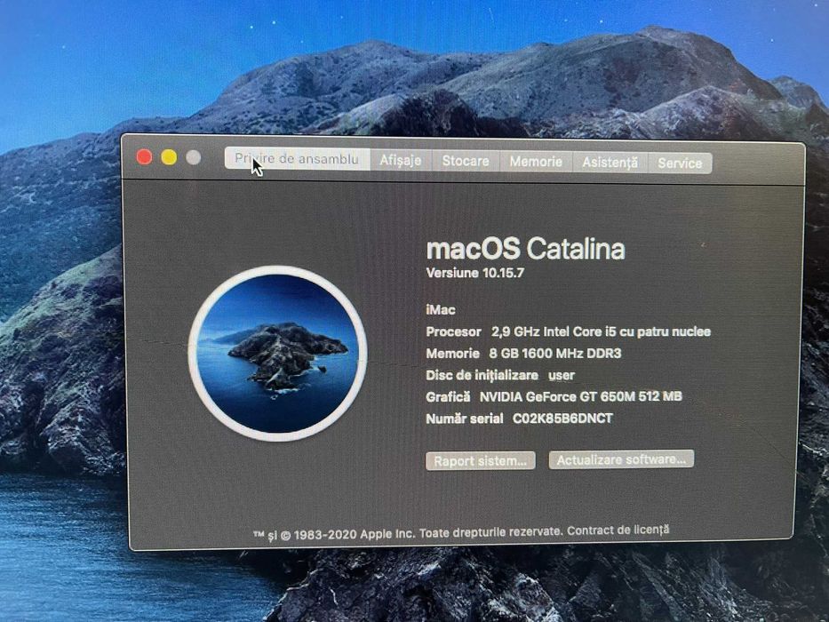 All in One Apple iMac 21.5" A1418 2012 i5-3470S 8GB RAM GT 650M 512MB