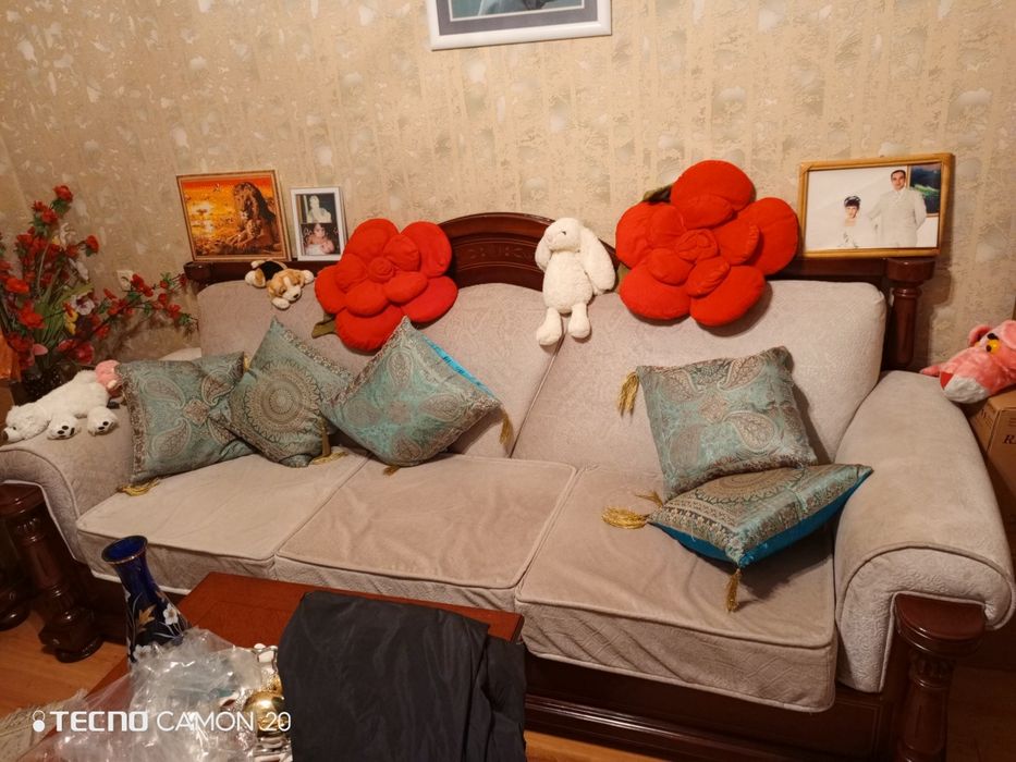 Диван и 2кресла дерево