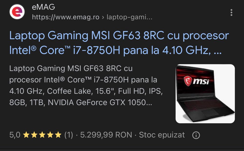Laptop gaming msi