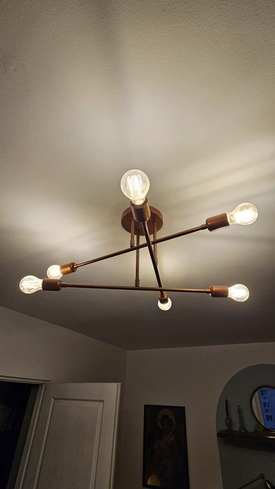 Vand lustra metalica culoare aramiu