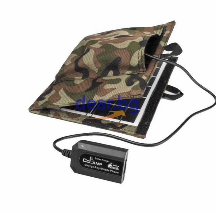 Преносим сгъваем соларен панел с мобилна батерия CCLAMP