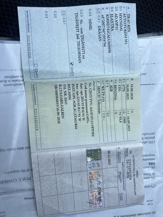 Hyundai Elantra  ,,2020 1,6 benzina+GPL  Revizie pina in 2028