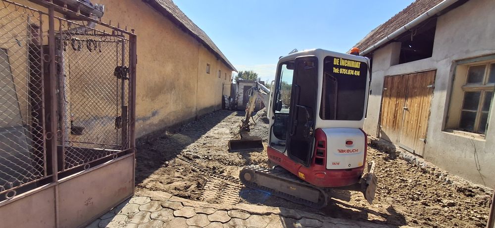 Miniexcavator și basculanta