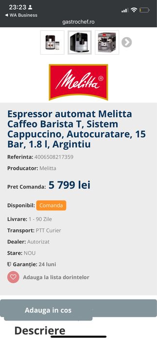 Melitta CaffeO Barista T