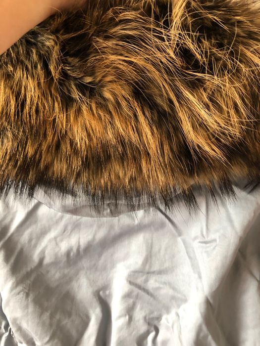 зимно яке с естествен косъм