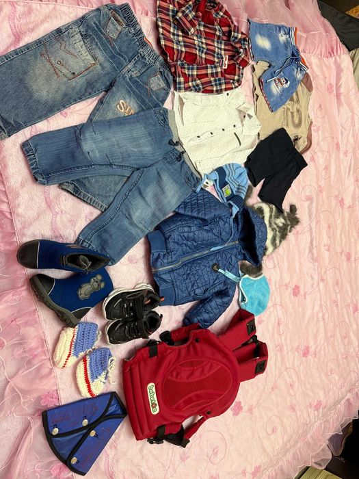 Переноска кенгуру + детские вещи