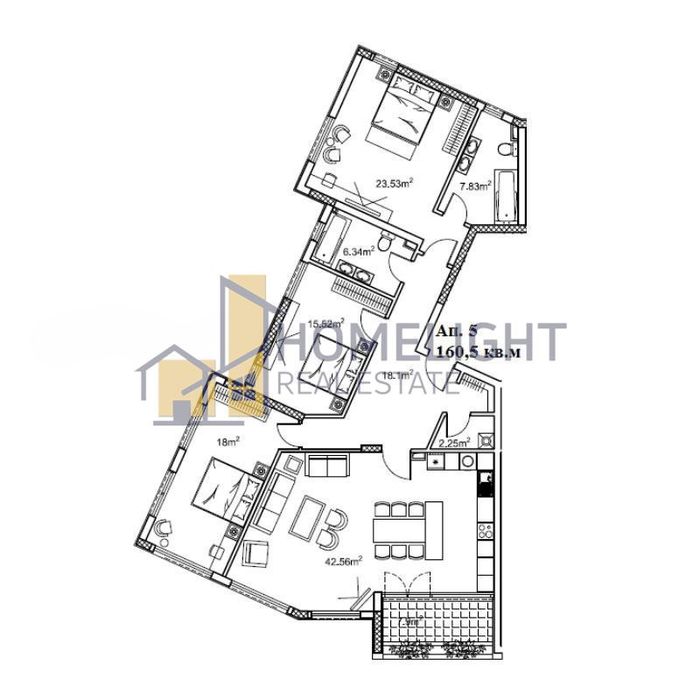 Четиристаен апартамент в кв. Витоша