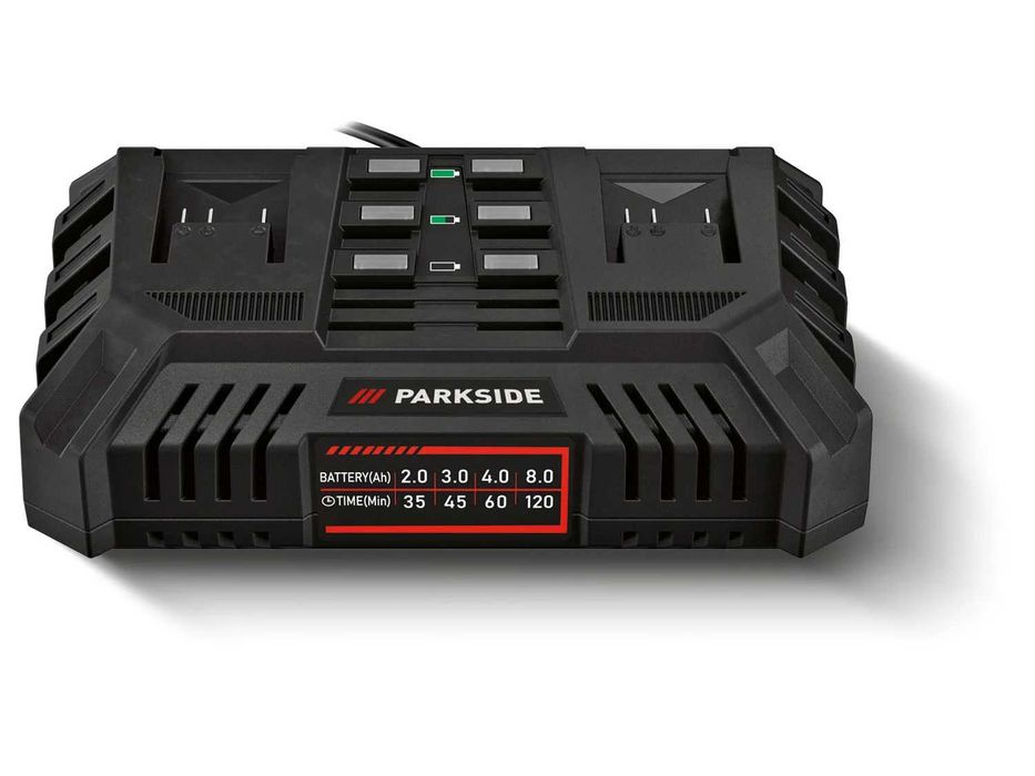 Двойно зарядно PARKSIDE 20V/12V    2х4.5A, 200W