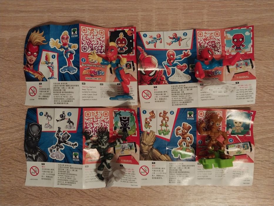 Фигурки киндер марвел