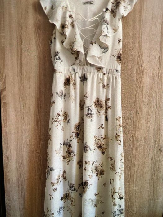 Rochita din matase, imprimata, marimea 42