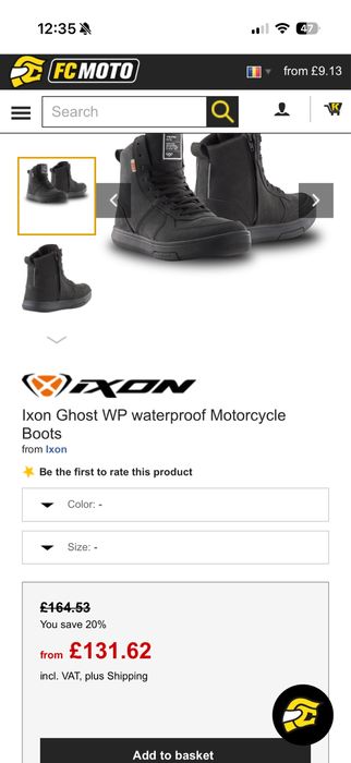 Ghete moto IXON - 40 noi