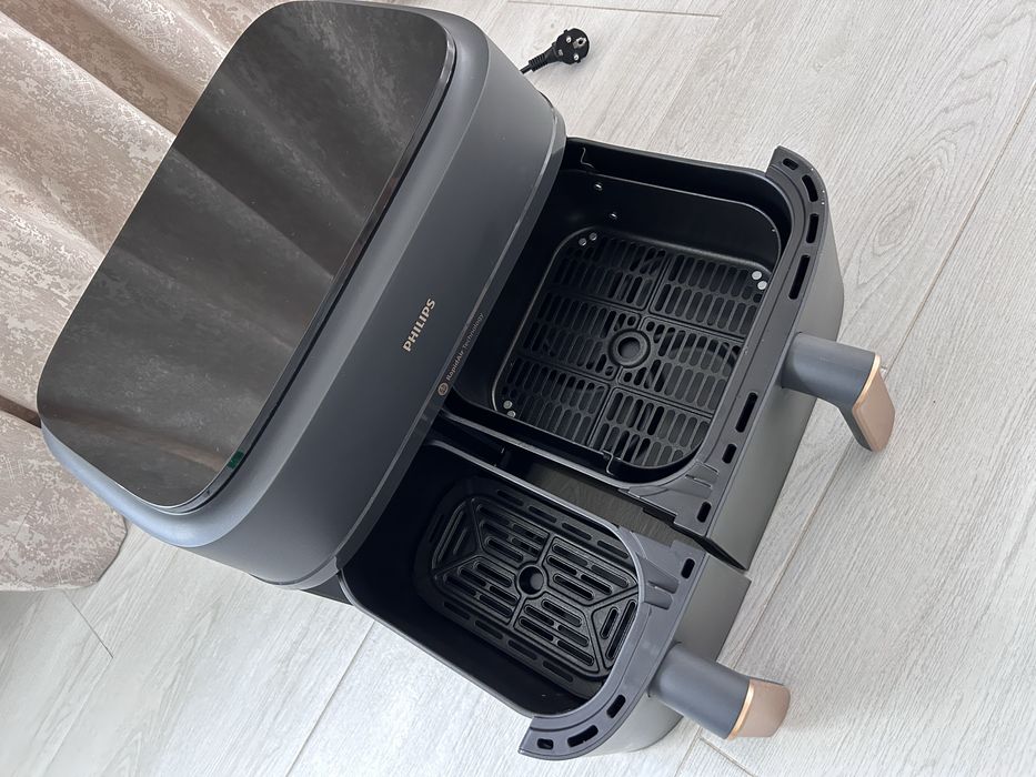 Friteuză cu aer cald dublă Philips Seria 3000 – 9L, 2750W – aproape nouă