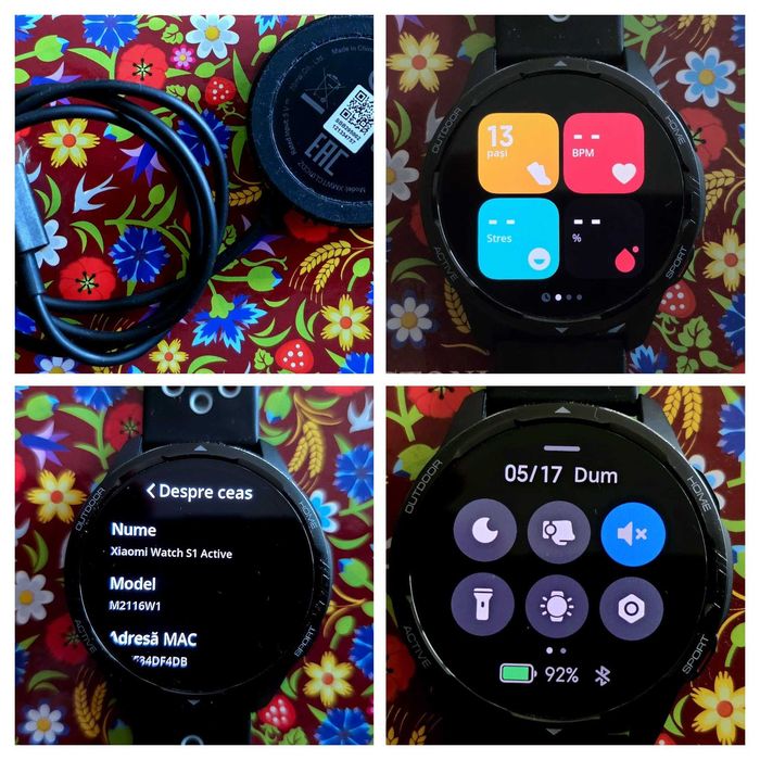 Ceas Xiaomi Watch S1 Active.Stare excelenta,curea noua,baterie 20 zile