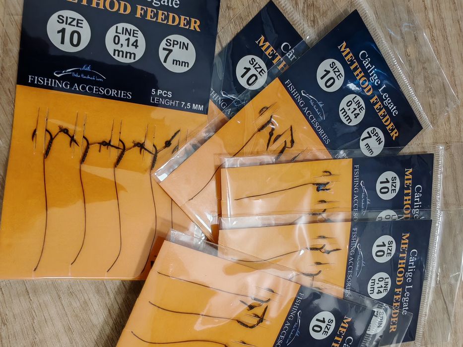 Riguri carlige legate feeder cu spin