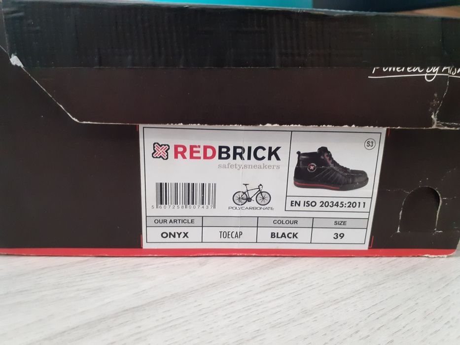 Teneși Piele Naturala Redbrick Onyx Safety Shoe S3.  Nr.39,5