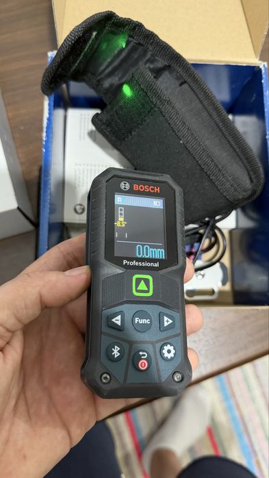 Telemetru laser Bosch GLM 50-27 CG verde + baterie USB-C, Bluetooth