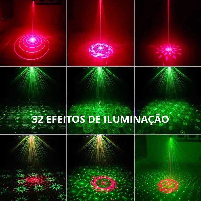 Cel mai puternic laser party 7d cu 32 proiectii laser rosu,verde,nou!