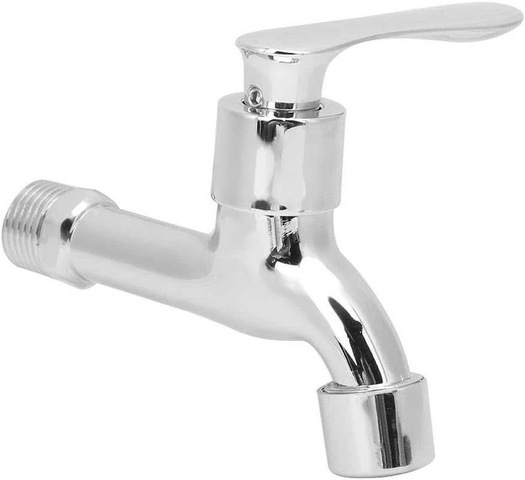 НОВ! Стенен спирателен кран за градина и балкон G1/2 – хромиран