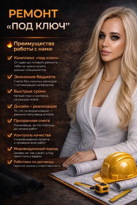 Ремонт под ключ, дизайн, смета