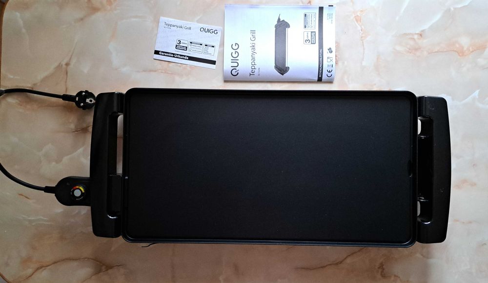 Gratar Electric Quigg Teppanyaki Grill 1800W, Nou, cu termostat