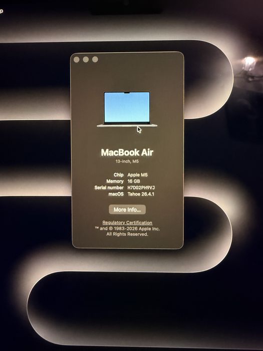 Macbook Air M5 2026 16gb 1tb
