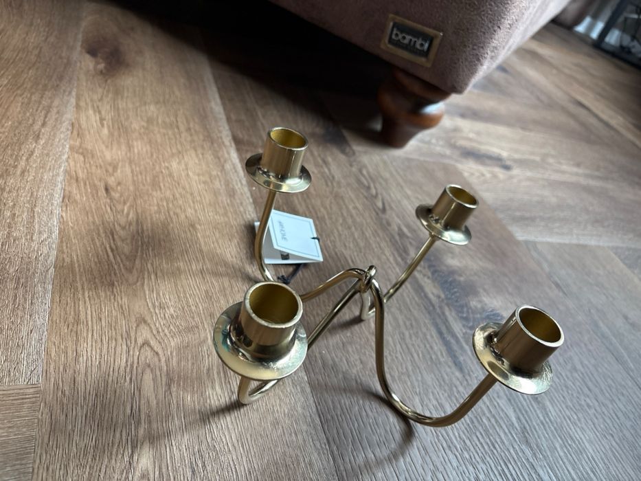 H&M Home Свещник Златист Метален Четирираменен