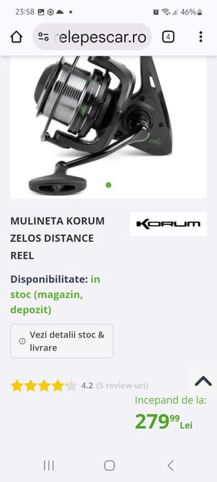 Mulinete Feeder KORUM ZELOS si Lanterna LEDLANSER MH 10