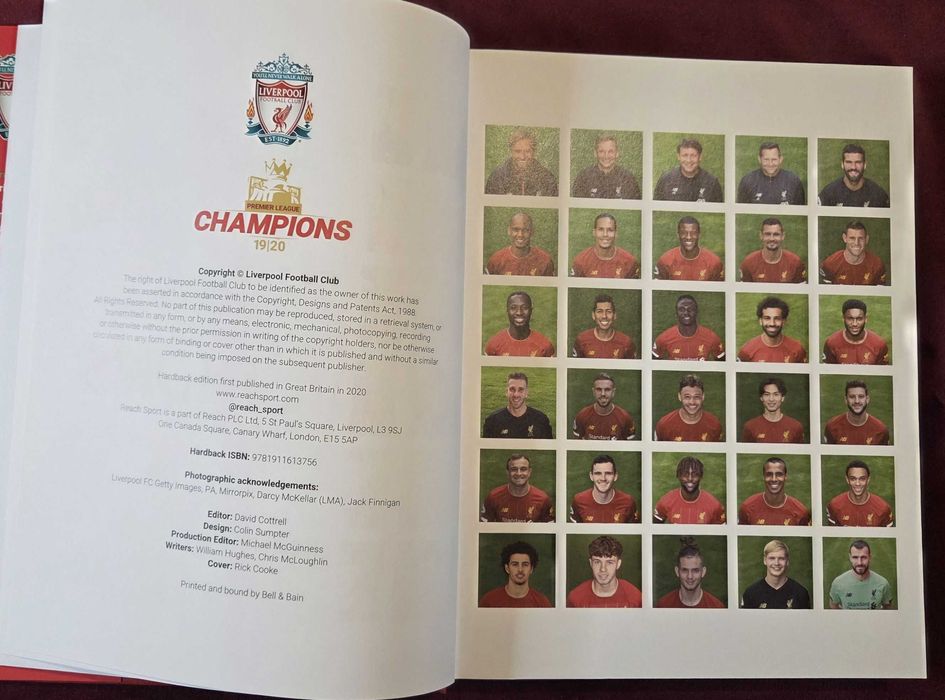 Champions 19/20. Liverpool FC Official Premier League Winners Book