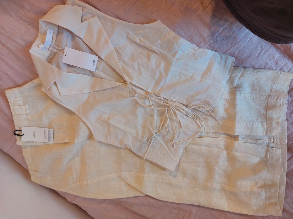 mango летняя женская двойка 100% лён