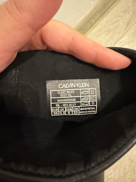 Кожаные сапоги Calvin Klein, размер 36