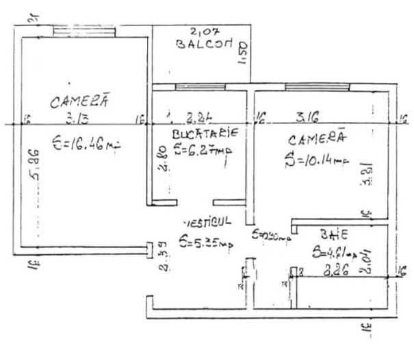 Apartament 2 camere decomandate, zona Palas Mall, strada Sfântul Lazăr, persoană fizică