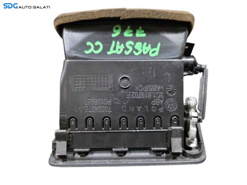 Grila Gura Aer Aerisire Ventilatie Bord Dreapta Volkswagen Passat B6 2005 - 2010 Cod 3C1819702F [N4191]