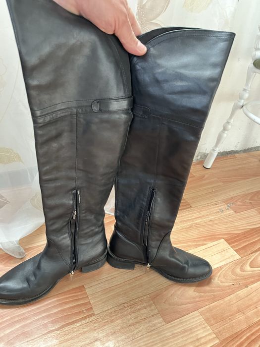Продам ботфорты кожанные
